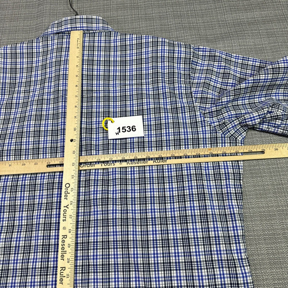 Wrangler Shirt Mens XXL Blue Plaid Pearl‎ Snap Western Cowboy Ranch Rodeo - Picture 6 of 8